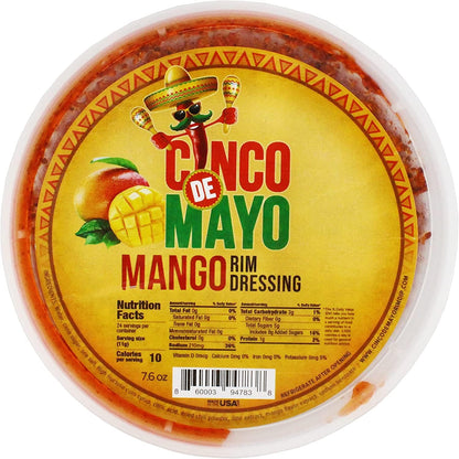 Cinco de Mayo Mango Rim Dip Cocktail Rim Dressing (1 x 7.6 oz. Container)