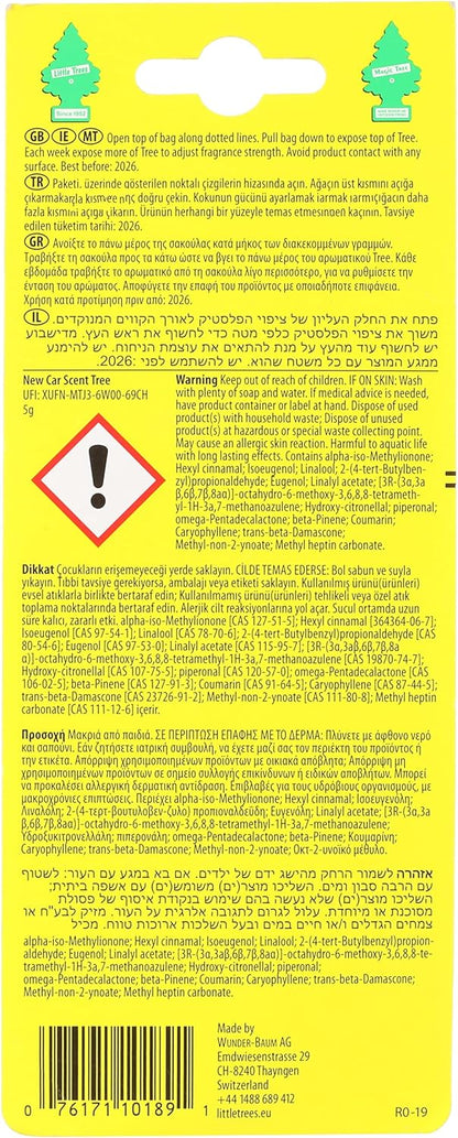 LITTLE TREES Car Freshener 76171101891 Yellow Little Trees Air Freshener New Car Scent - 1 Each