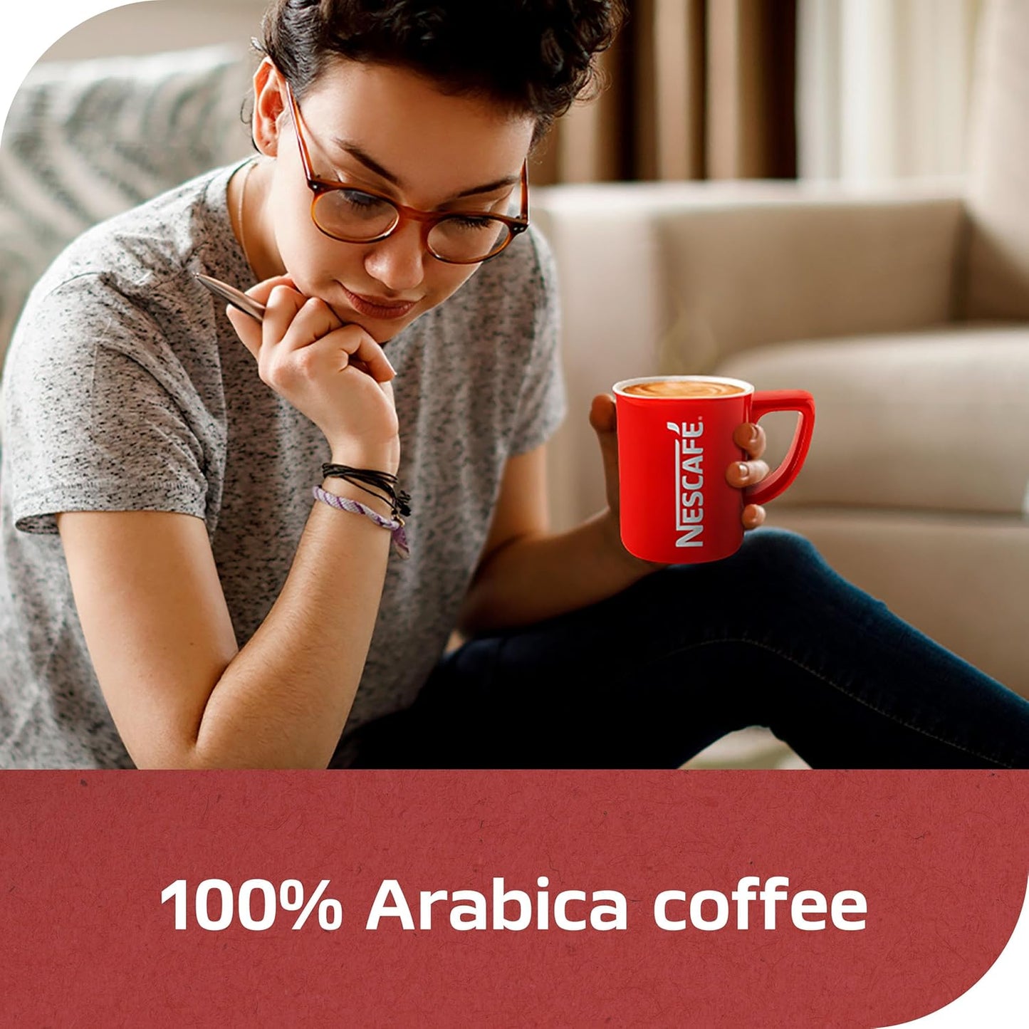 NESCAFÉ CLÁSICO Instant Coffee, Medium Roast Coffee, Colombia, 1 Jar (6 Oz)