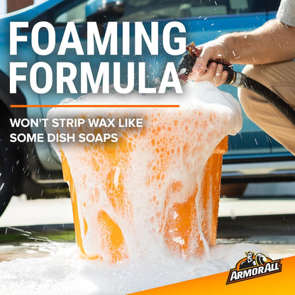 Armor All Foam Action Car Wash Soap, Cleaning Concentrate for Cars, Trucks, and Motorcycles, 64 Fl Oz Bottles (Pack of 4)