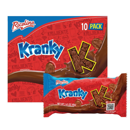 Ricolino Kranky Corn Flakes With Chocolate Artificially Flavored Coating, 14.1 Ounces, 10 Count Box