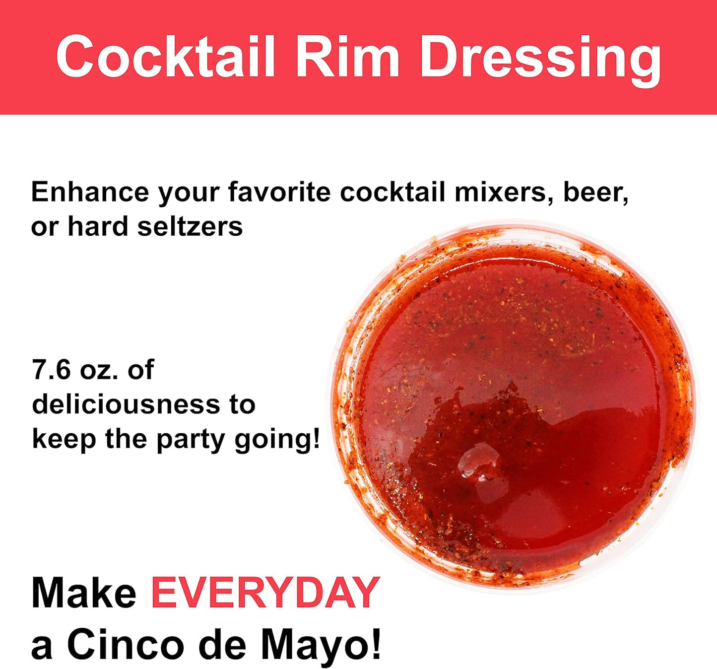 Cinco de Mayo Watermelon Rim Dip Cocktail Rim Dressing (3 x 7.6 oz. Containers)