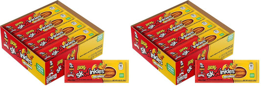 Lucas Skwinkles Pineapple - Tamarind Filled Flavored Sweet & Sour Candy Strips, 0.92oz - 12 Pieces for Treats, Fruit, Parties, Piñatas (Pack of 2)