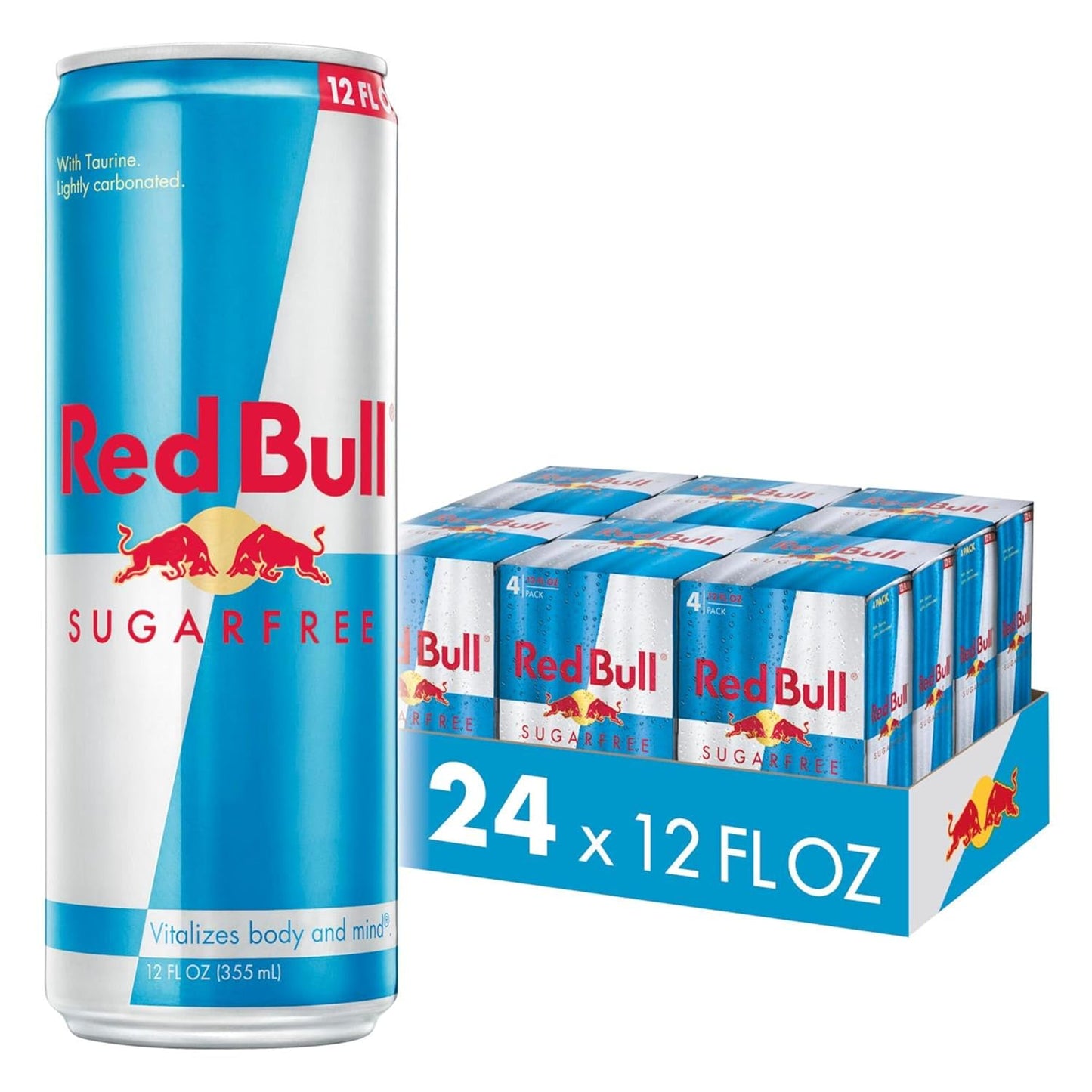 Red Bull Energy Drink, Sugar Free, 12 Fl Oz, Pack of 24