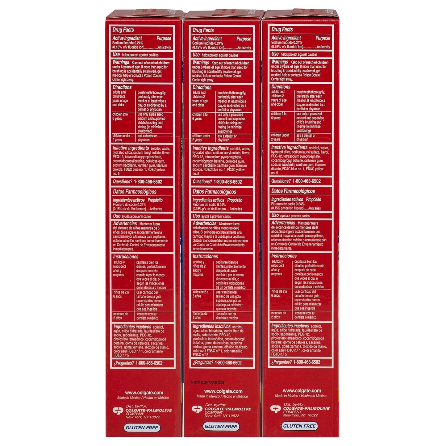 Colgate Triple Action Toothpaste, Mint - 8.0 Ounce (3 Pack)