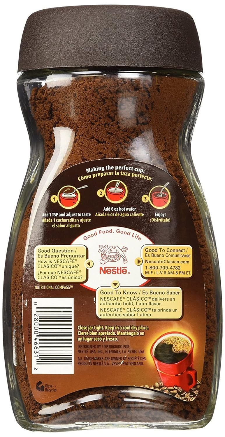 Nescafe Clasico Instant Coffee, 7-Ounce Jars (Pack of 3)
