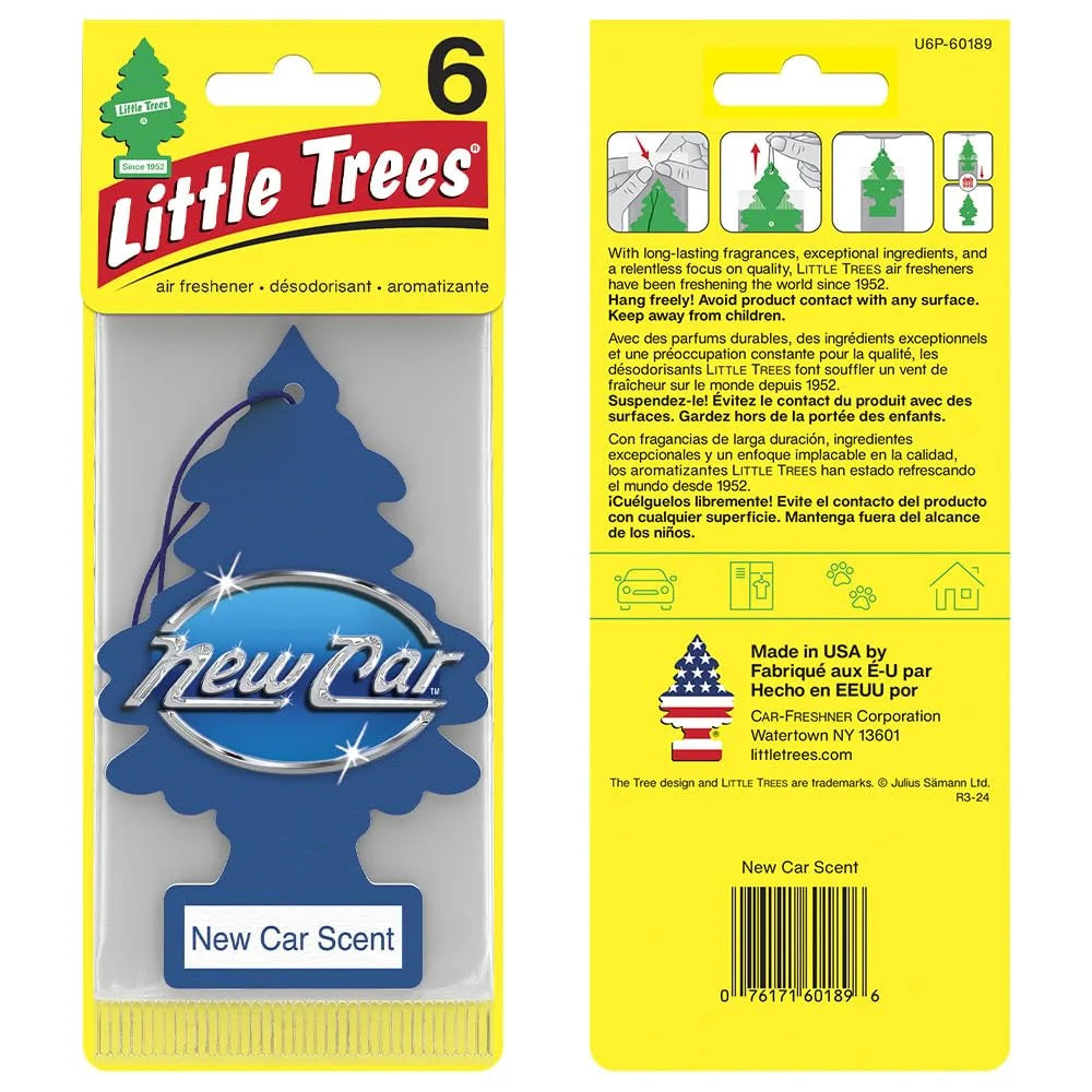 LITTLE TREES Air Fresheners IFF17 Car Air Freshener. Hanging Tree Provides Long Lasting Scent for Auto or Home. New Car Scent, 24 Air Fresheners