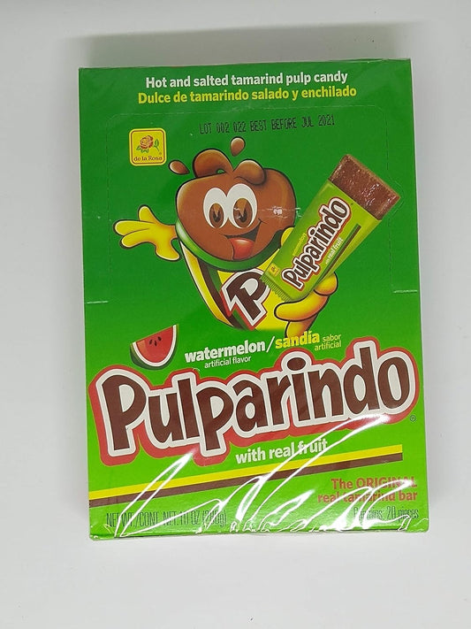 Pulparindo with Watermelon Flavor (20pcs) - 10oz By De La Rosa. by de la Rosa