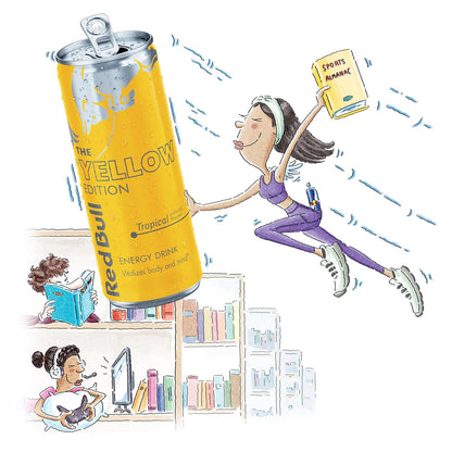 Red Bull Yellow Edition Energy Drink, Tropical, with 114mg Caffeine plus Taurine & B Vitamins, 12 Fl Oz, Pack of 24 Cans