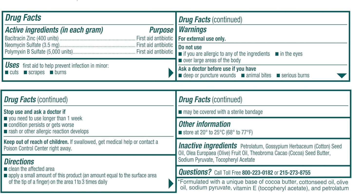 Neosporin Original First Aid Antibiotic Ointment with Bacitracin Zinc for Infection Protection, Wound Care Treatment & Scar Appearance Minimizer for Minor Cuts, Scrapes and Burns,.5 oz