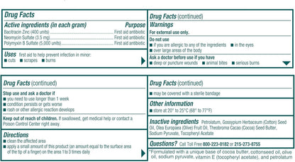 Neosporin Original First Aid Antibiotic Ointment with Bacitracin Zinc for Infection Protection, Wound Care Treatment & Scar Appearance Minimizer for Minor Cuts, Scrapes and Burns,.5 oz