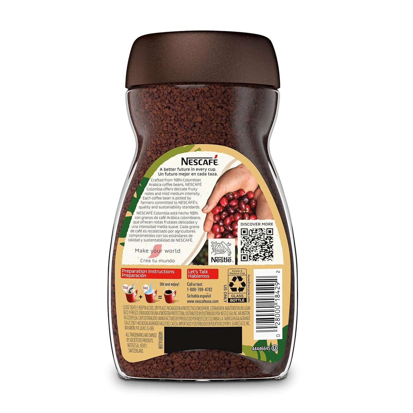 NESCAFÉ CLÁSICO Instant Coffee, Medium Roast Coffee, Colombia, 1 Jar (6 Oz)