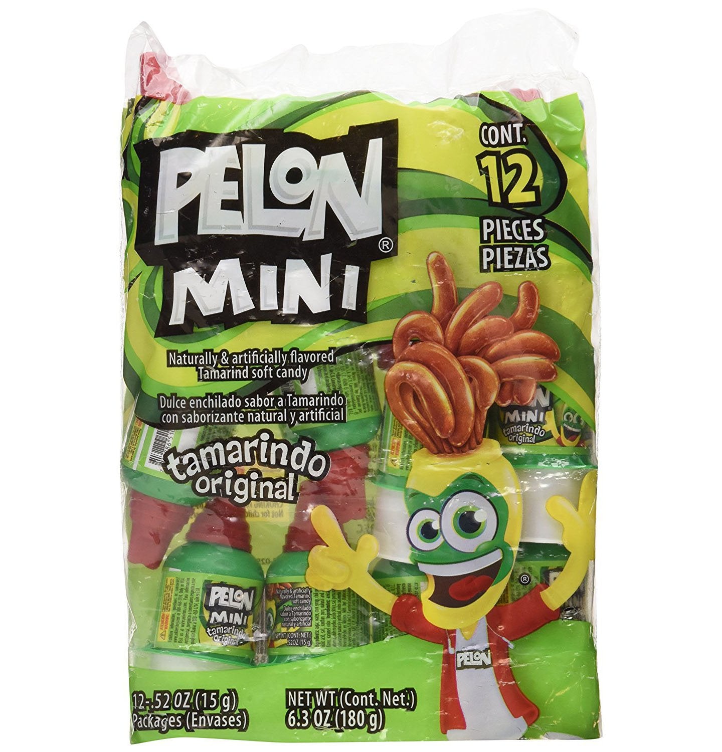 Mini Pelon Pelo Rico Tamarind Push up Candy, 48-Count