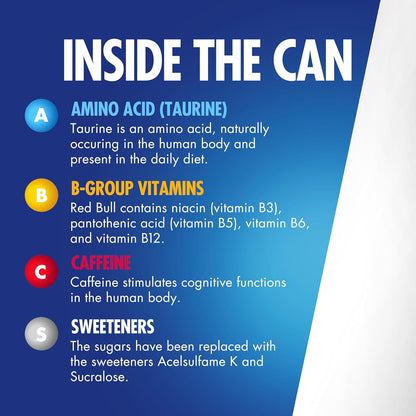 Red Bull Energy Drink, Sugar Free, 12 Fl Oz, Pack of 24