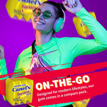 Canel's 4-Piece Gum Pack Jar in Fruit Flavors - Cherry, Banana, Grape, and Apple, 300 Count