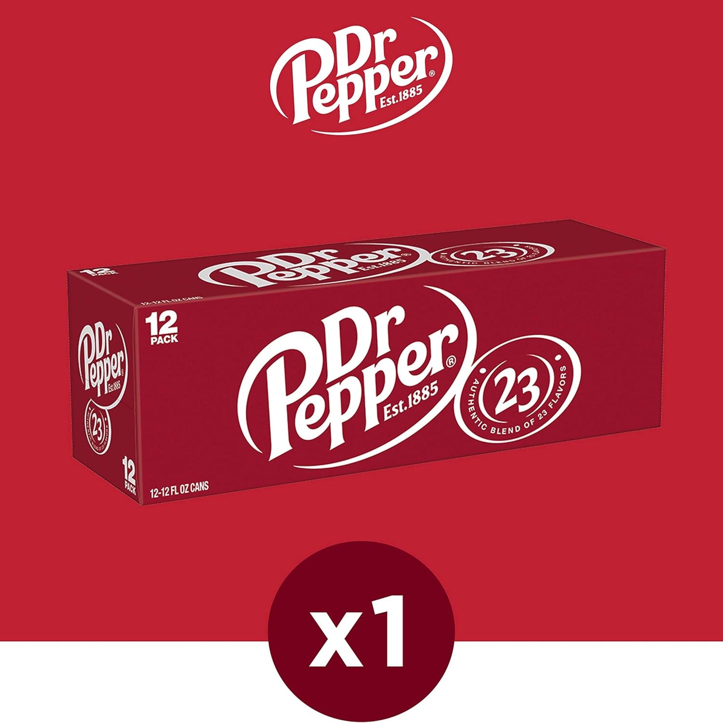 Dr Pepper Soda, 12 fl. oz. Cans, 12 Pack (Pack of 2)