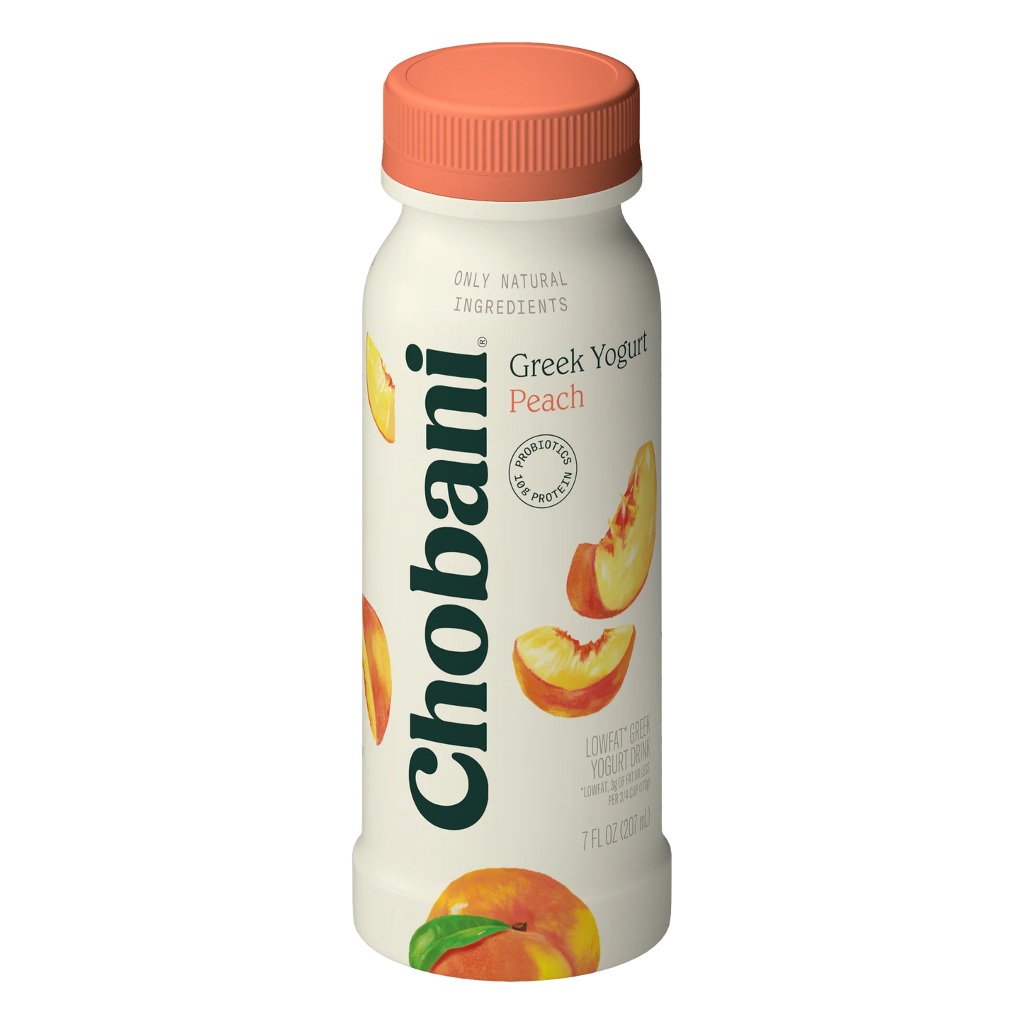 Chobani Low-Fat Greek Yogurt Drink, Peach 7 fl oz Bottle