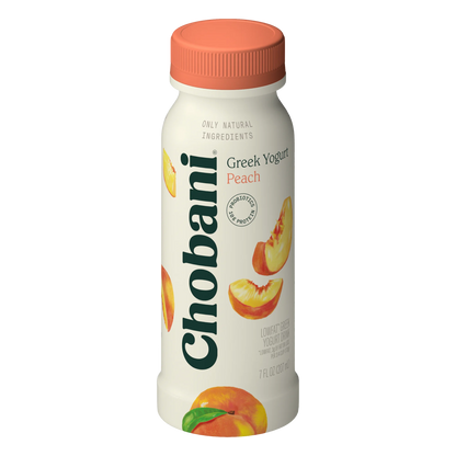 Chobani Low-Fat Greek Yogurt Drink, Peach 7 fl oz Bottle