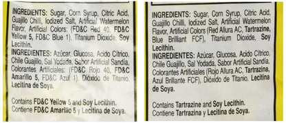 Vero Rebanaditas Paletas Sabor Sandia Hard Candy Chili Covered Lollipops 40 pcs