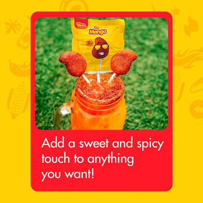 Vero Mango Flavored Lollipops Covered in Chili Powder 40 Count Bag (Pack of 2 - Net Wt. 22.4 Ounces Each) - Individually Wrapped Mexican Candy for Piñatas, Halloween, and More