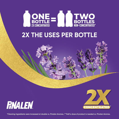 PINALEN 2X Max Aromas Concentrated Multipurpose Cleaner - Lavender Soothe Scent - 108 fl oz - All Purpose Cleaner for Kitchen, Bathroom, Floors & Outdoors