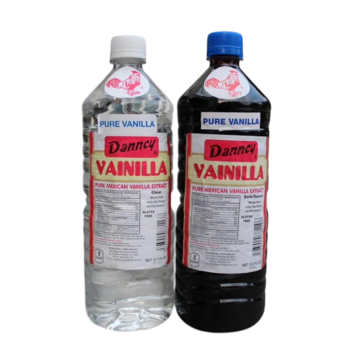 Danncy Vanilla Dark & VTF5&nbsp;Clear 33 oz 2 Pack - Authentic Mexican Vanilla Flavor
