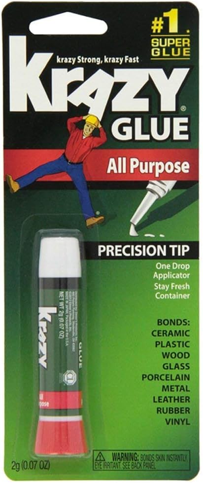 Krazy Glue Original Crazy Super Glue All Purpose Instant Repair, 10 Count
