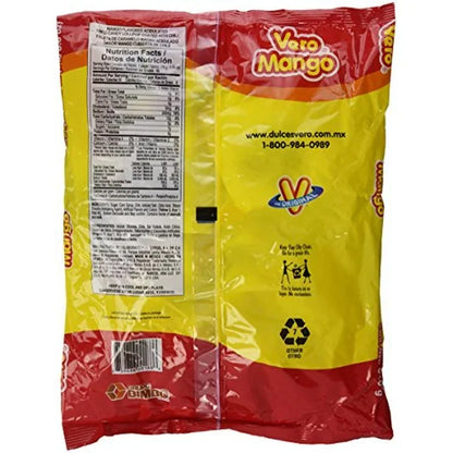 Vero Mango Flavored Lollipops Covered in Chili Powder 40 Count Bag (Pack of 2 - Net Wt. 22.4 Ounces Each) - Individually Wrapped Mexican Candy for PiÃ±atas, Halloween, and More