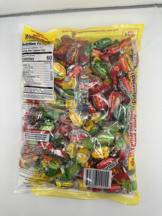 De La Rosa Pulparindo Hard Candy Mango, Watermelon,Tamarind and Extra Spicy Flavour 68 counts Packs of 2 .Total counts 136