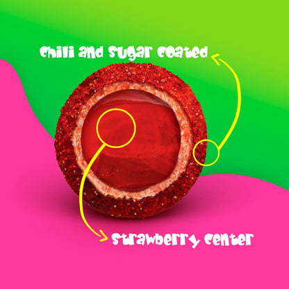 Vero Pica fresa - Strawberry Flavored Chewy Gummy Candy Treats - 100 Piece (Pack of 1)- (1 Lb, 5.15 Ounces Each) - Individually Wrapped Mexican Candy Perfect for Piñatas, Halloween, and More