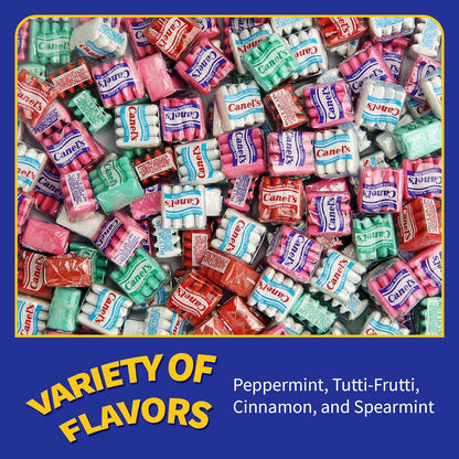 Canel's 4-Piece Gum Pack Jar in Original Flavors - Peppermint, Spearmint, Cinnamon, Fruit, Blueberry, Violet, and Menthol, 300 Count