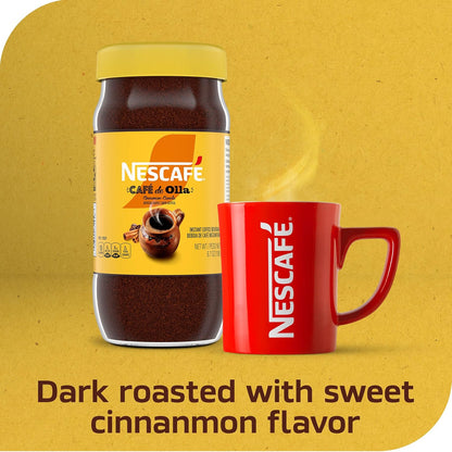 NESCAFE Cafe de Olla, Cinnamon Flavored Instant Coffee, 6.7 oz. Jar