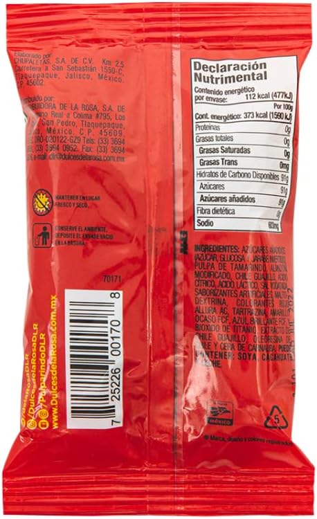 De La Rosa Pulparindots Tamarind Extra Hot, 12 Packets, 10 Pcs EA. Authentic Mexican Candy