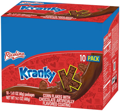 Ricolino Kranky Corn Flakes With Chocolate Artificially Flavored Coating, 14.1 Ounces, 10 Count Box