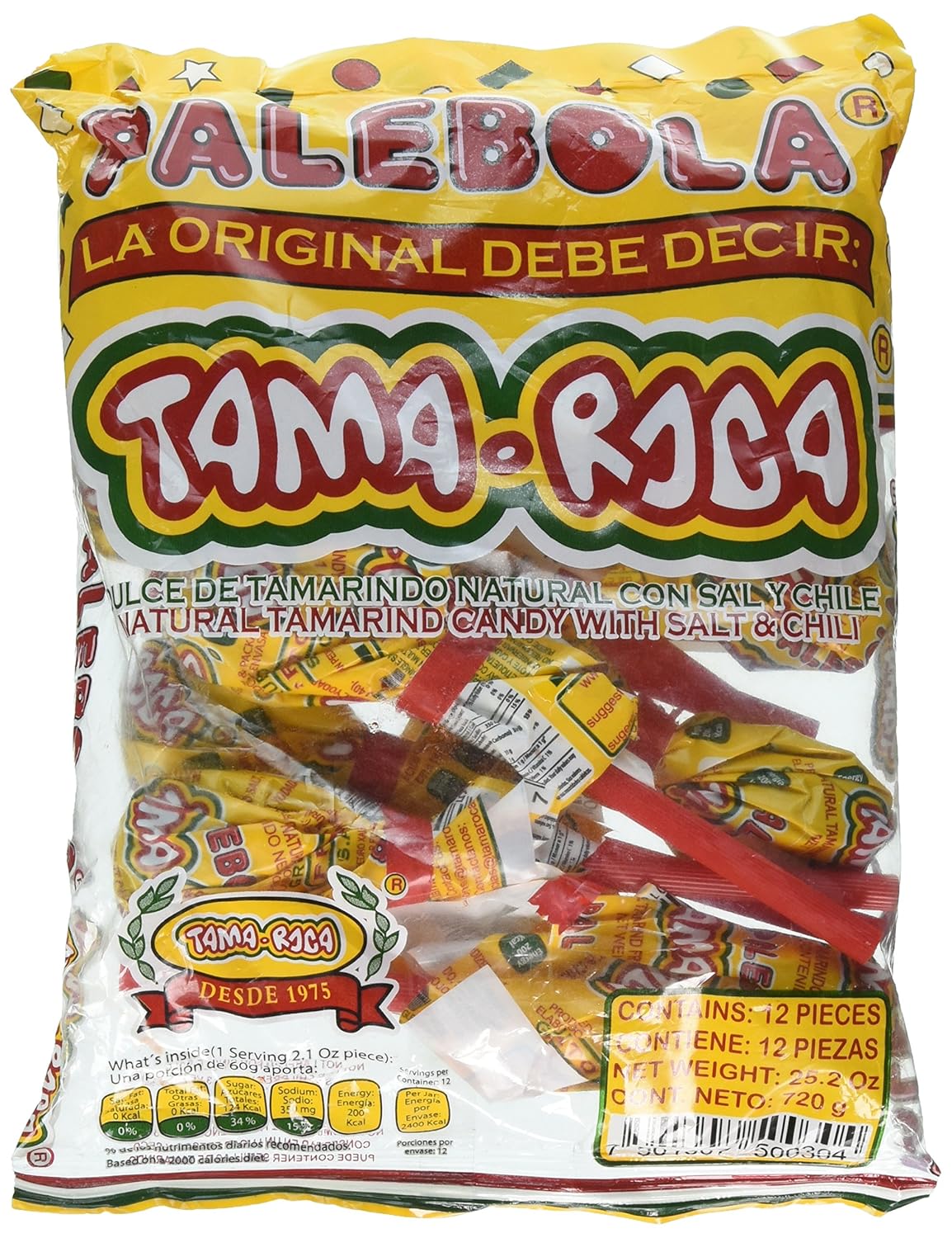 TAMAROCA ( Palebola - Tamarind Lollipops with Salt and Chili -Authentic Mexican Candy with Free Chocolate Kinder Bar