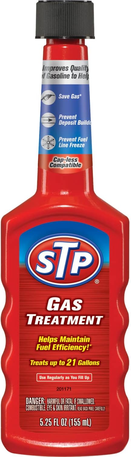 STP Gas Treatment, Bottled Fuel System Cleaner Improves Gas Quality, 5.25 Oz