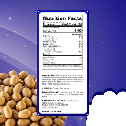 Manzela Japanese Style Peanuts HHA1&nbsp;10 count 6.35oz. each / Cacahuates Estilo Japonés 10pz de 180grs