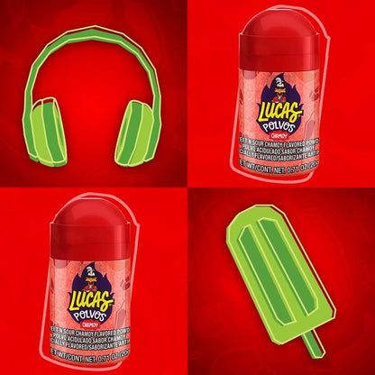 Lucas Polvos Chamoy Chili Powder, 0.71 oz, 10 Pack