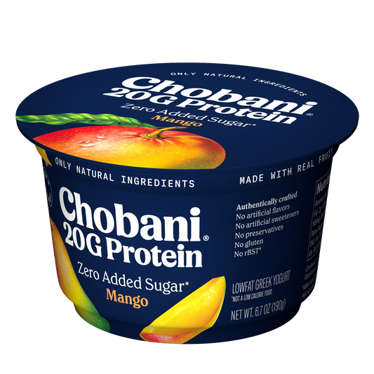 Chobani 20G Protein Low-Fat Greek Yogurt Mango 6.7 oz Cup