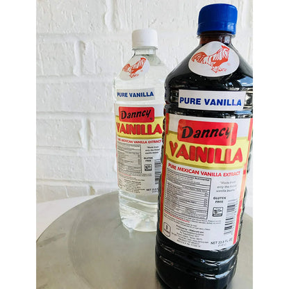 Danncy Mixed Pure Mexican Vanilla Extract From Mexico 33oz Each 2 Plastic Bottle Lot Sealed