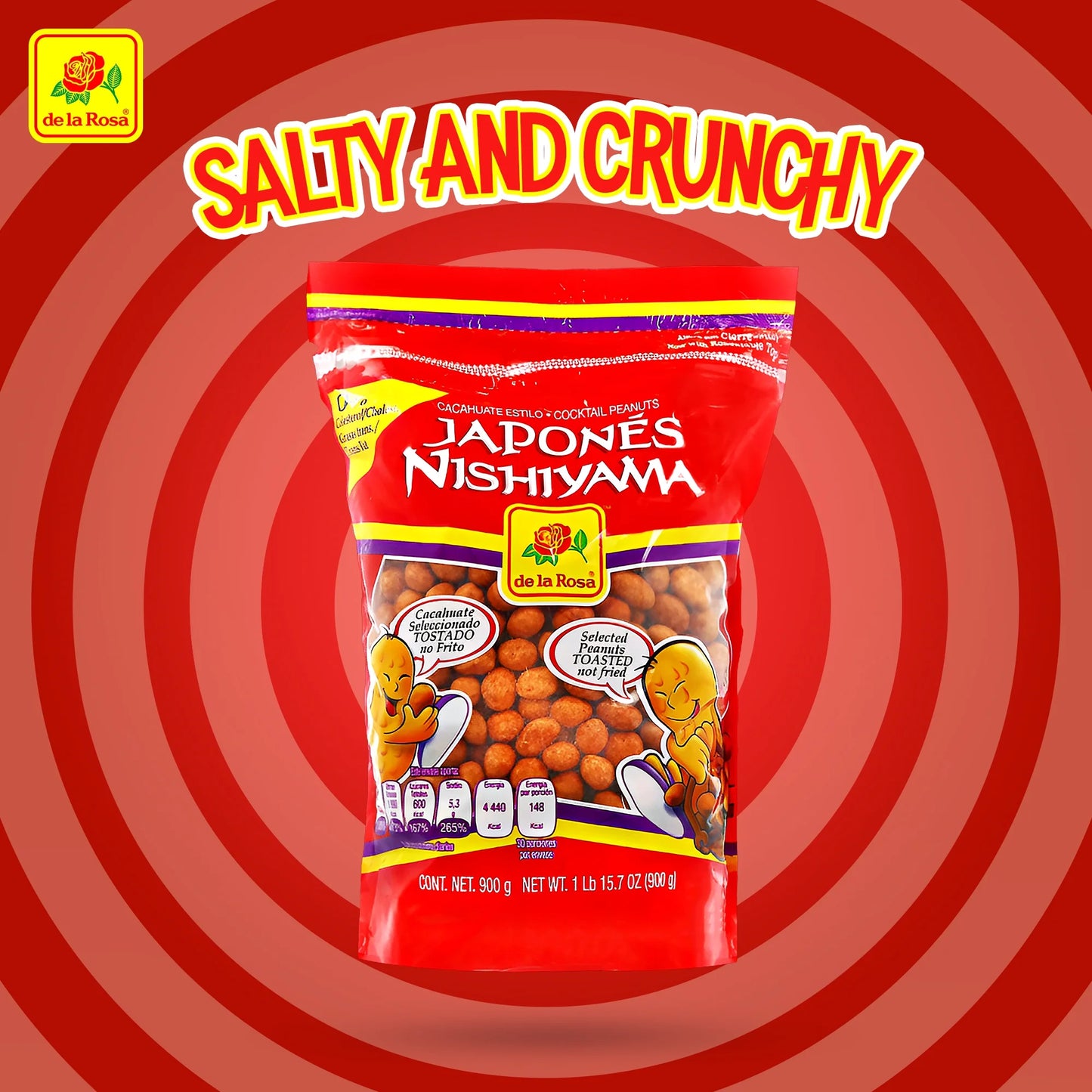De La Rosa Japanese-Style Nishiyama Cocktail Peanuts, 2 lb Resealable Bag