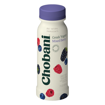 Chobani Low-Fat Greek Yogurt Drink Mixed Berry 7 fl oz Bottle