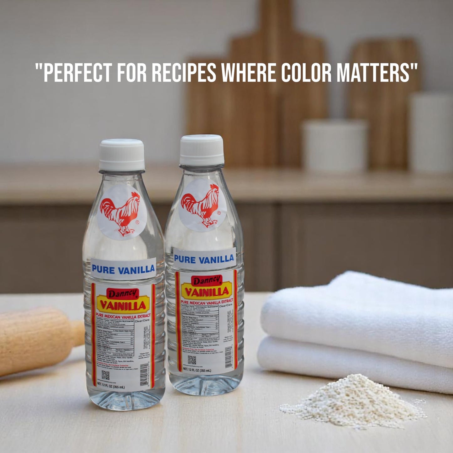 Danncy Vanilla Clear 12 DEF29 fl oz (355 mL) 2 Pack - Authentic Mexican Vanilla Flavor