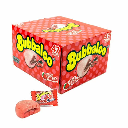 Bubbaloo's An All Time Mouthwatering-Favorite Chewing Bubblegum (Strawberry-Fresa) (47 pcs)