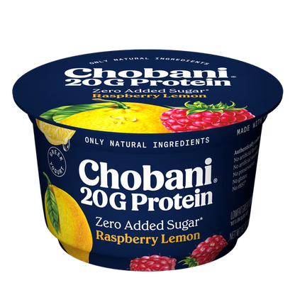 Chobani 20G Protein Low-Fat Greek Yogurt Raspberry Lemon 6.7oz Cup