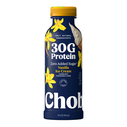 Chobani 30G Protein Low-Fat Greek Yogurt Drink Vanilla Ice Cream 14 fl oz Bottle