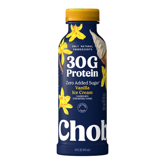 Chobani 30G Protein Low-Fat Greek Yogurt Drink Vanilla Ice Cream 14 fl oz Bottle