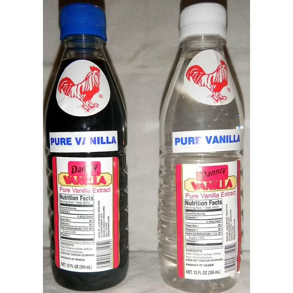 Danncy Clear & Dark Pure Mexican Vanilla Extract 2x 12 Oz each