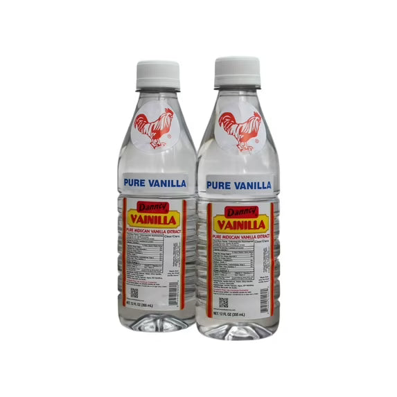 Danncy Vanilla Clear 12 VTF5&nbsp;fl oz (355 mL) 2 Pack - Authentic Mexican Vanilla Flavor