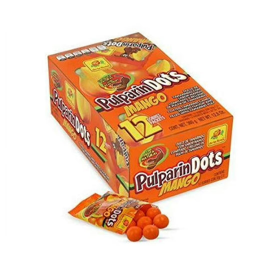 De La Rosa Pulparindots Candy Filled With Chili 12 ct (Mango) (Buy 2 Get 1 Free)